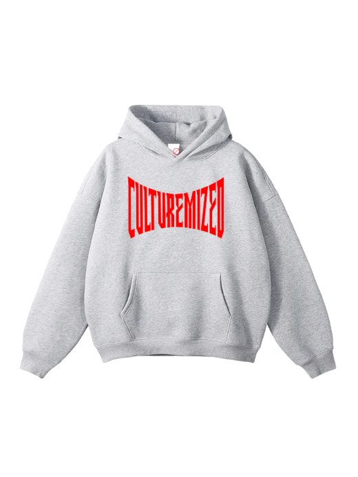 GREY CULTUREMIZED HOODIE - RED