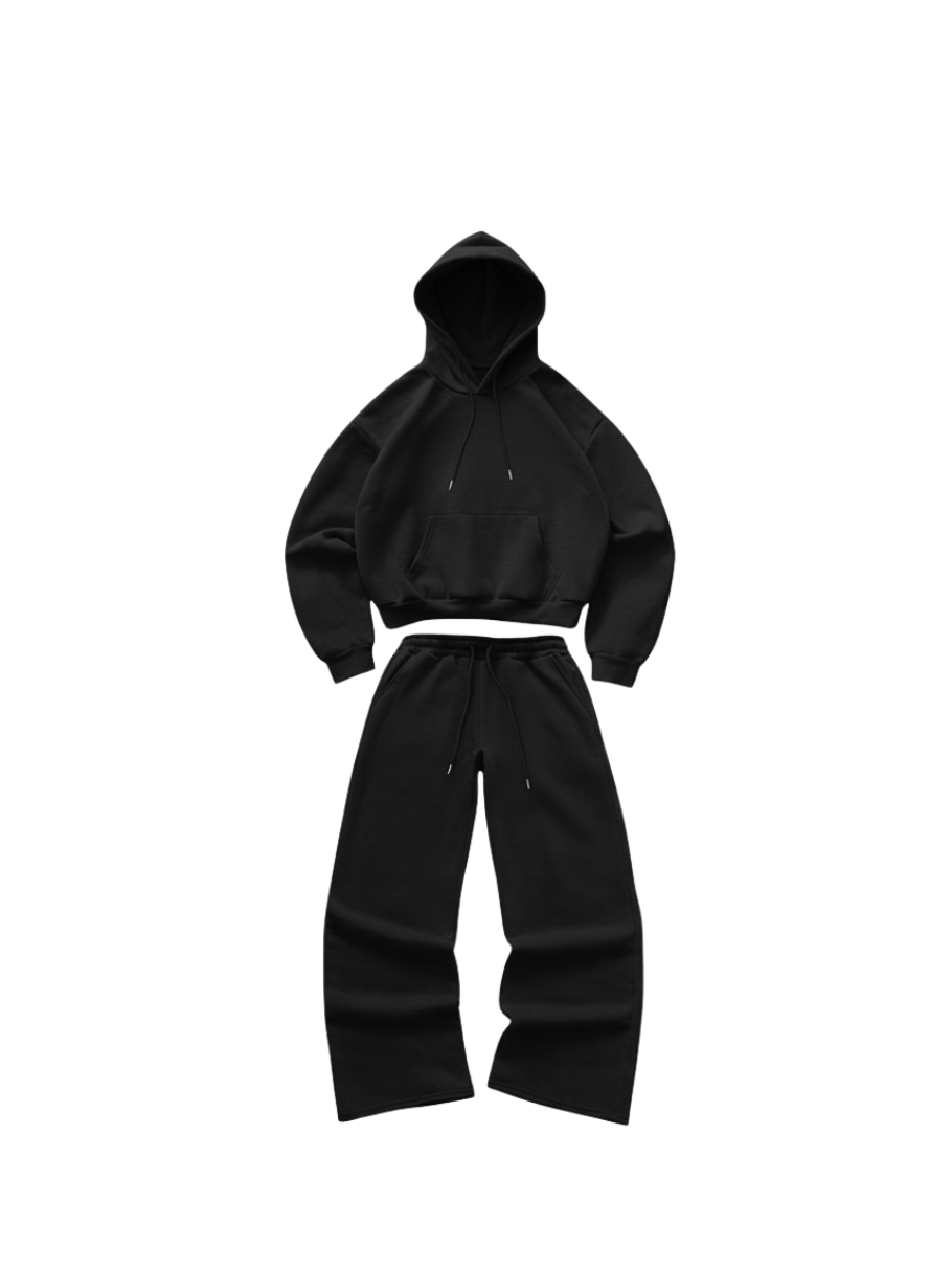 CULTUREMIZED CORE BLACK HOODIE & JOGGERS SET