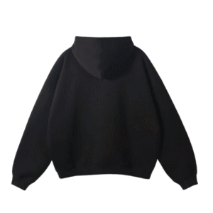 Black plain hoodie back _ culturemized.com