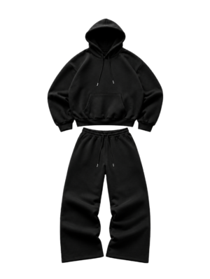 CULTUREMIZED BLACK HOODIE & BAGGY JOGGERS SET