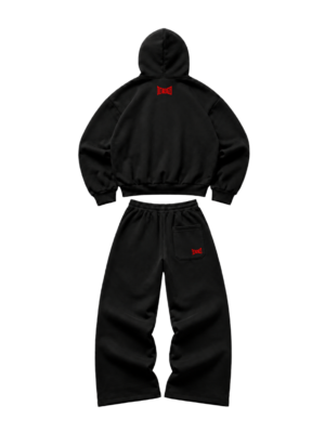 CULTUREMIZED BLACK HOODIE & BAGGY JOGGERS SET